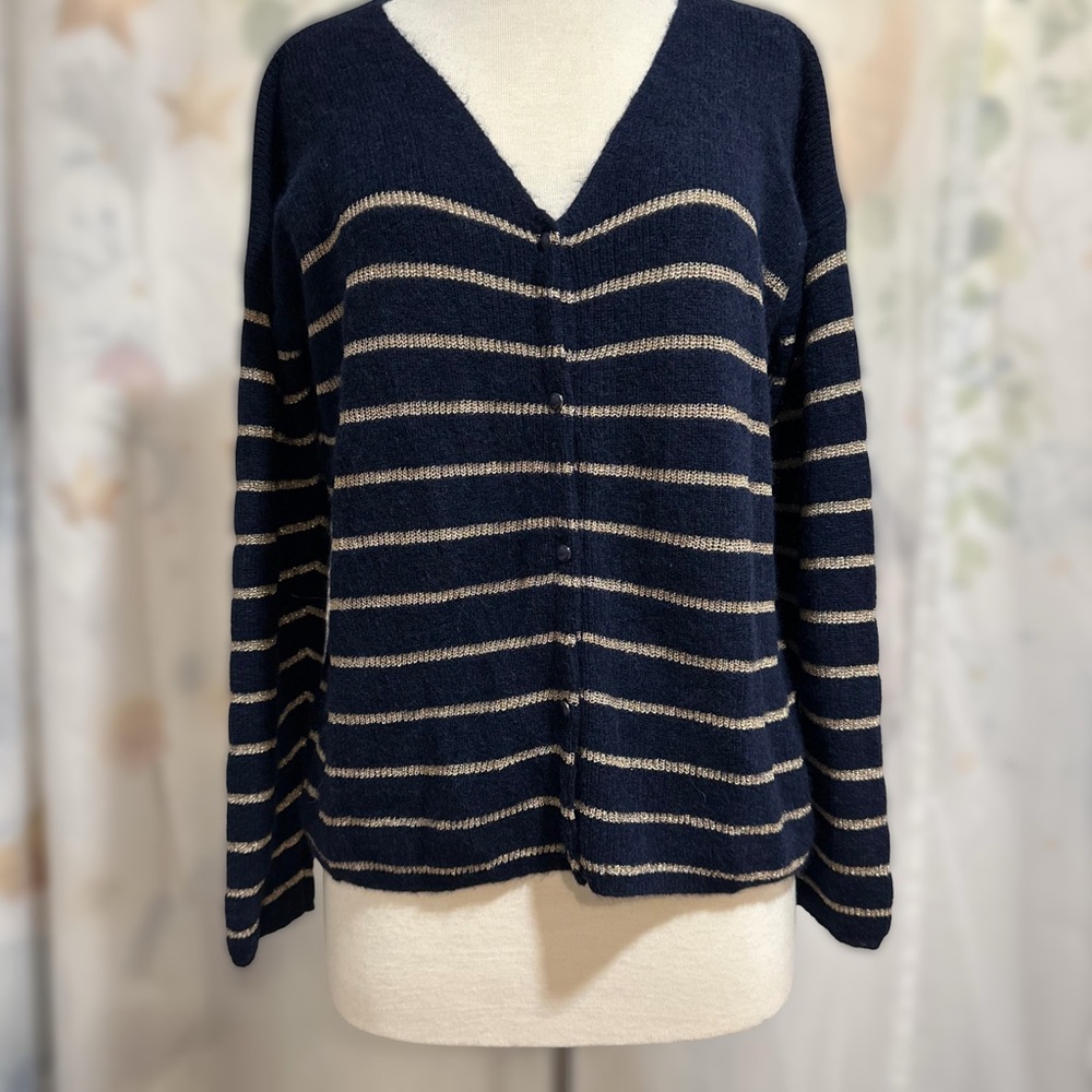 Sézane Gaspard cardigan in navy blue Size M